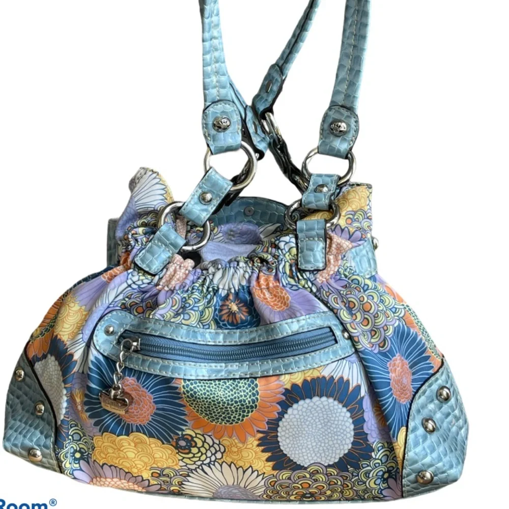 Kathy Van Zeeland Multi color Floral Handbag